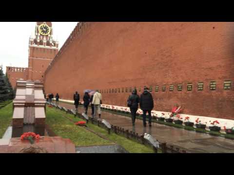 Visiting Moscow Kremlin Wall Necropolis and Lenin's Mausoleum, November 11, 2015