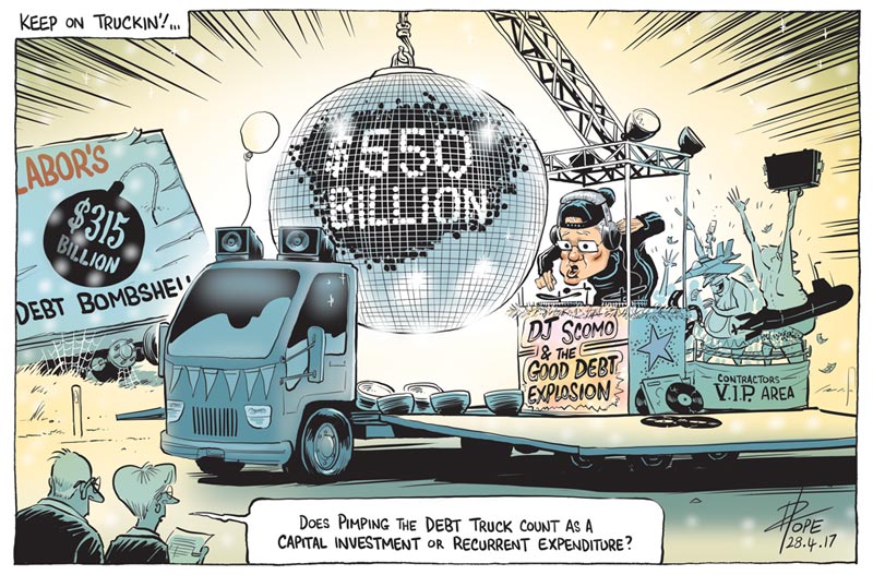 Cartoon: the Coalition Debt Truck