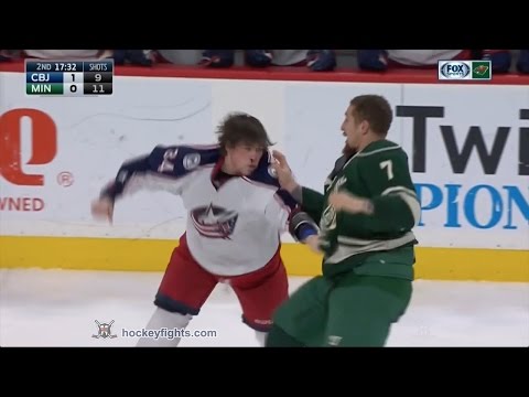 Josh Anderson vs Chris Stewart & Matt Calvert vs Matt Dumba Dec 31, 2016