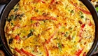 Cheese and vegetable frittata 