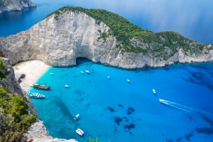 Navagio Bay is one of the most popular spots to visit on the Greek island of Zakynthos.