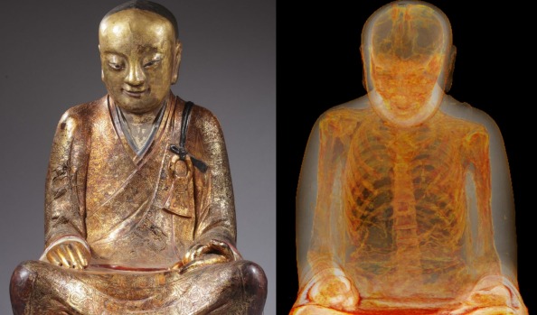 Religious artefact: The discovery of a body inside an ancient Buddha has triggered cultural controversy and an ...