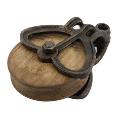 Homart - Iron and Wood Pulley - Tabletop