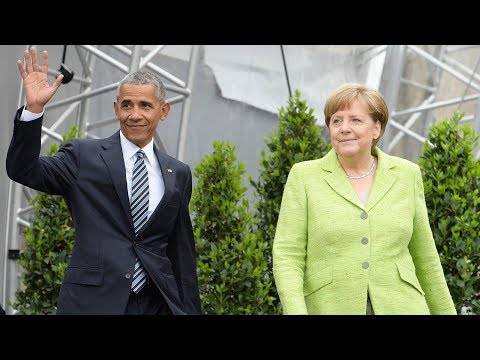 Barack Obama joins Angela Merkel in Berlin - watch live