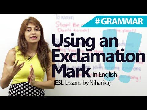 English Grammar lessons - When to Use an Exclamation Mark? - Punctuation Marks