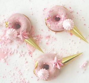 Rosewater doughnut 'ice-creams' from I'm Just Here For Dessert.