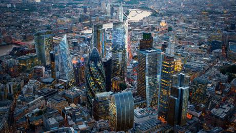 Mockup of London's future financial district