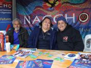 NACCHO stall manned by Harphajan Singh, Lisa Briggs & Mark Saunders.