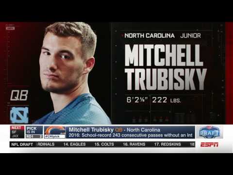 NFL Draft 2017 | Round 1 Pick 2 - Chicago Bears select Mitchell Trubisky | Apr 27, 2017