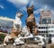 Cat statues in Kuching.