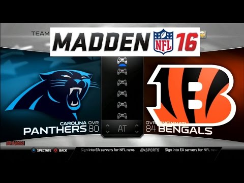 Madden NFL 16 Panthers vs Bengals Full Match Gameplay PS3 HD