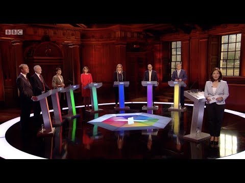 BBC Election Debate GE2017: Corbyn, Rudd, Farron, Nuttall, Robertson, Lucas, Wood (31May17)