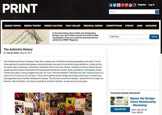 Interference Archive on PRINT Magazine website