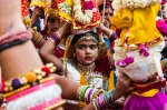 Girl in the Mewar Festival procession in Udaipur.