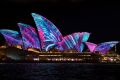 SYDNEY, AUSTRALIA - MAY 26: The Opera House as it lights up for 2017 Vivid festival on May 26, 2017 in Sydney, ...