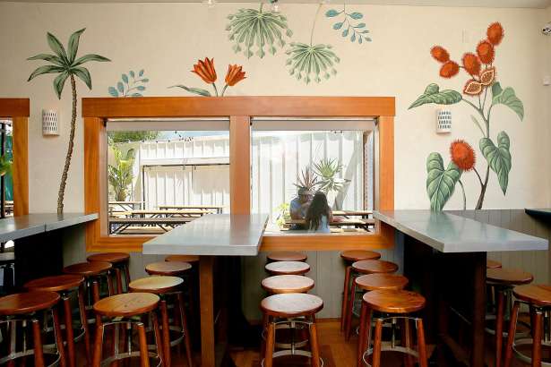 Indoor seating at Anina, new bar in Hayes Valley on Monday, May 1, 2017, in San Francisco, Calif.