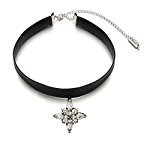 Black Crystal Pendant Fashion Choker