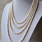 White Mother of Pearl Silver Plated Pearl Fashion Necklace