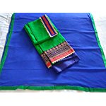 Green Plain / Solid Cotton Dress Material With Dupatta