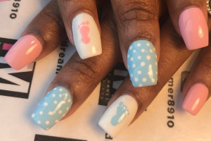 Nail art is the newest trend in gender reveals.