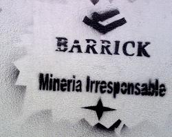 Graffiti against Barrick Gold corp