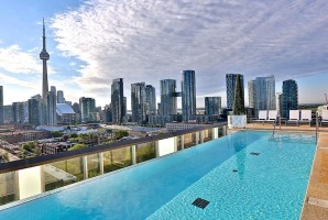 The rooftop pool at The Thompson, Toronto.