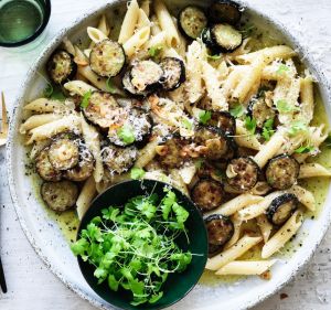 Neil Perry's penne with zucchini and butte.