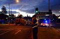 The Nepean Highway at Brighton was closed as the siege unfolded.