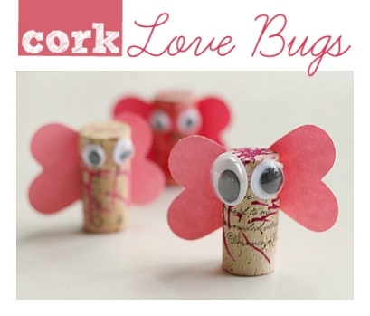 Love bugs : <a href="http://www.notimeforflashcards.com/2014/01/cork-love-bugs-valentines-day-craft.html" ...