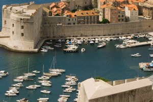 The marina and Old Town of Dubrovnik.