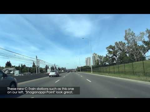 Video #9:  Calgary Alberta - Deerfoot Trail, Memorial Drive, Bow Trail, and Sarcee Trail