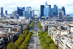 Paris view towards La Defense.