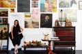 Natasha has lined the loungeroom walls with a mixture of art.“The spaces are embellished with my favourite items grouped ...