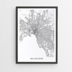 Melbourne Minimalist Map