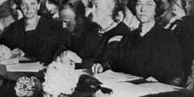 Alexandra Kollontai at the International Women's Conference, 1921