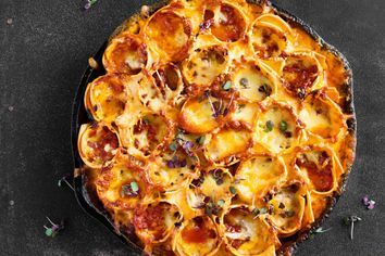 Frying pan roll-up lasagne