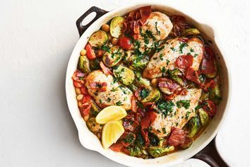 One-pan roast chicken dinner