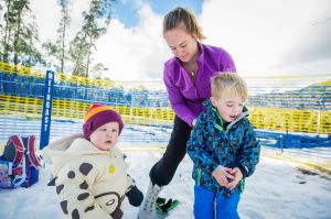 From left, Ava Robertson 1, Sarah Robertson and Zac Robertson, 4. 