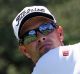 DUBLIN, OH - JUNE 01: Adam Scott of Australia watches his tee shot on the second hole during the first round of the ...