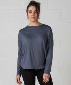 Long-sleeve Circular Top - Grey