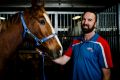 sport. 28th July 2016. Group 1 winning mare Single Gaze with trainer Nick Olive. The Canberra Times Photo Jamila Toderas