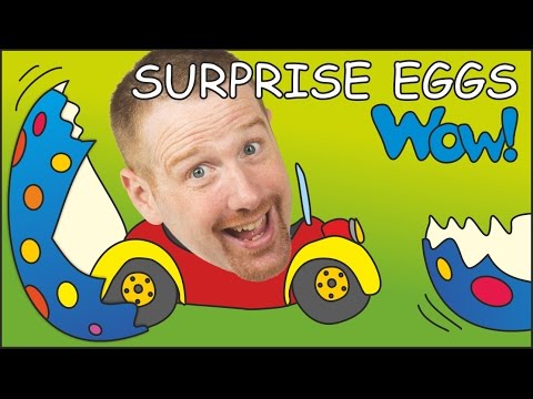 Surprise Eggs Toys for Kids from Steve and Maggie | English Stories for Children from Wow English TV