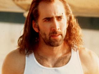Actor Nicolas Cage in the film 'Con Air' scene movies headshot alone 1997