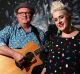 Katie Noonan with her childhood music teacher Michael Mangan.