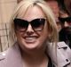 Rebel Wilson arrives at the Supreme Court in Melbourne on Monday.