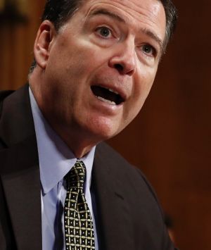 FILE - In this May 3, 2017 file photo, then-FBI Director James Comey testifies on Capitol Hill in Washington. Comey, ...