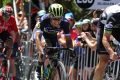 Esteban Chaves (centre) finished runner-up at the Tour Down Under, but he has not raced since late January.