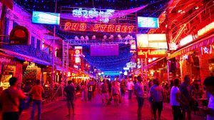 Pub Street in Siem Reap, Cambodia.