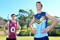 Nick Blakey (right) and Bailey Scott shape as top prospects in the 2018 AFL national draft. 