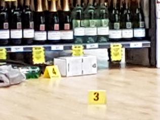 Thugs have stabbed a liquor store worker multiple times in a bungled armed robbery in Cranbourne North last night.